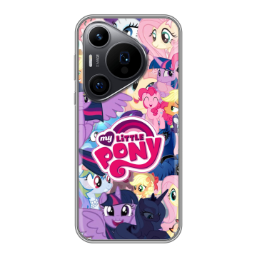 Силиконовый чехол на Huawei Pura 70 Pro с принтом My little pony Дружба чудо