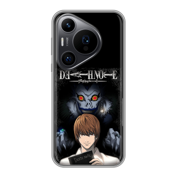 Силиконовый чехол на Huawei Pura 70 Pro с принтом Death note Тетрадь смерти