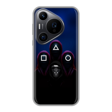 Силиконовый чехол на Huawei Pura 70 Pro с принтом Игра Кальмара
