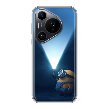 Силиконовый чехол на Huawei Pura 70 Pro с принтом Миньоны Силиконовый чехол на Huawei Pura 70 Pro с принтом Миньоны