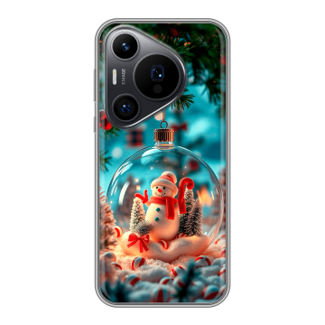 Силиконовый чехол на Huawei Pura 70 Pro с принтом Новый год