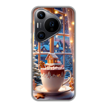 Силиконовый чехол на Huawei Pura 70 Pro с принтом Новый год