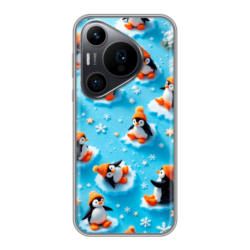 Силиконовый чехол на Huawei Pura 70 Pro с принтом Новый год
