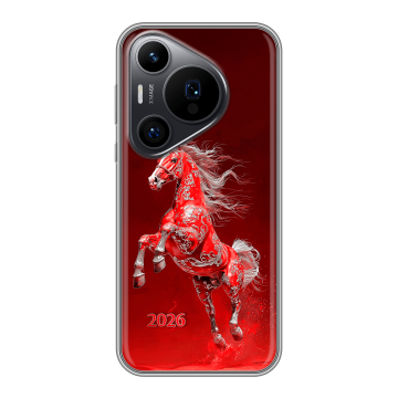 Силиконовый чехол на Huawei Pura 70 Pro с принтом Новый год