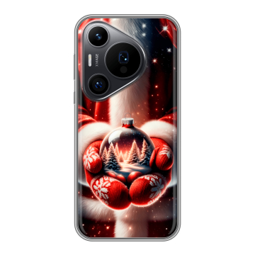 Силиконовый чехол на Huawei Pura 70 Pro с принтом Новый год