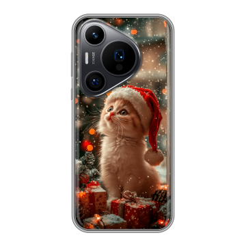 Силиконовый чехол на Huawei Pura 70 Pro с принтом Новый год