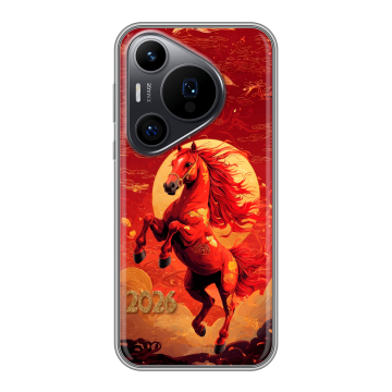 Силиконовый чехол на Huawei Pura 70 Pro с принтом Новый год