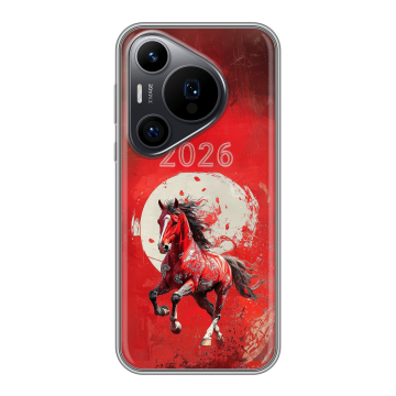 Силиконовый чехол на Huawei Pura 70 Pro с принтом Новый год