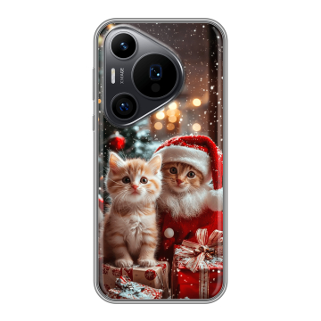 Силиконовый чехол на Huawei Pura 70 Pro с принтом Новый год
