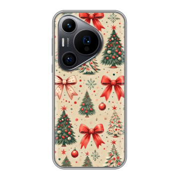Силиконовый чехол на Huawei Pura 70 Pro с принтом Новый год