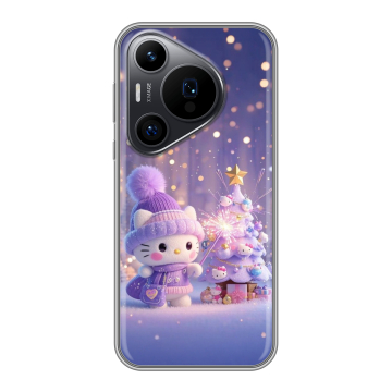 Силиконовый чехол на Huawei Pura 70 Pro с принтом Новый год Силиконовый чехол на Huawei Pura 70 Pro с принтом Новый год
