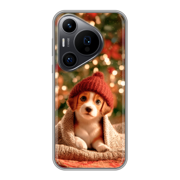 Силиконовый чехол на Huawei Pura 70 Pro с принтом Новый год Силиконовый чехол на Huawei Pura 70 Pro с принтом Новый год
