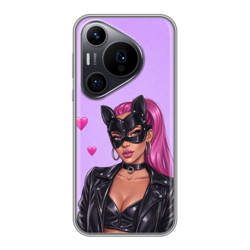 Силиконовый чехол на Huawei Pura 70 Pro с принтом женский