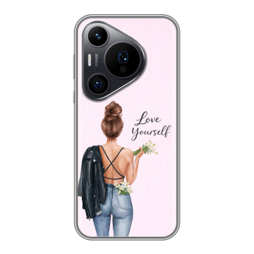 Силиконовый чехол на Huawei Pura 70 Pro с принтом женский Силиконовый чехол на Huawei Pura 70 Pro с принтом женский