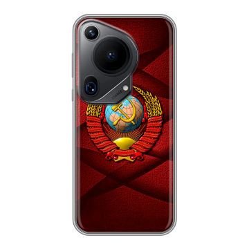 Силиконовый чехол на Huawei Pura 70 Ultra с принтом Герб СССР