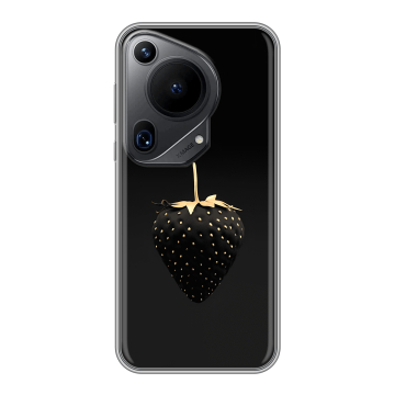 Силиконовый чехол на Huawei Pura 70 Ultra с принтом Черная клубника
