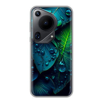 Силиконовый чехол на Huawei Pura 70 Ultra с принтом Листья