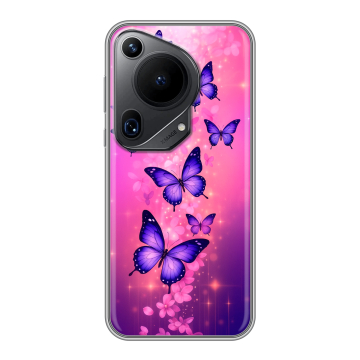 Силиконовый чехол на Huawei Pura 70 Ultra с принтом Бабочки