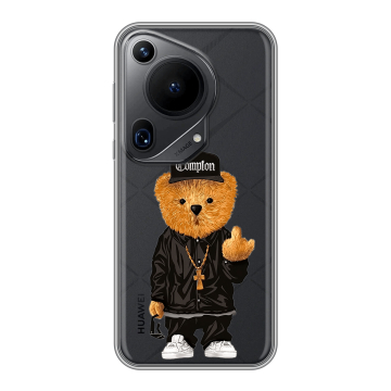 Силиконовый чехол на Huawei Pura 70 Ultra с принтом Мишка