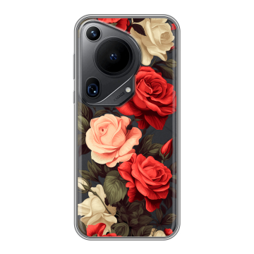 Силиконовый чехол на Huawei Pura 70 Ultra с принтом Розы