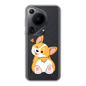 Силиконовый чехол на Huawei Pura 70 Ultra с принтом Корги