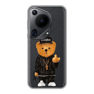 Силиконовый чехол на Huawei Pura 70 Ultra с принтом Плюшевый медведь