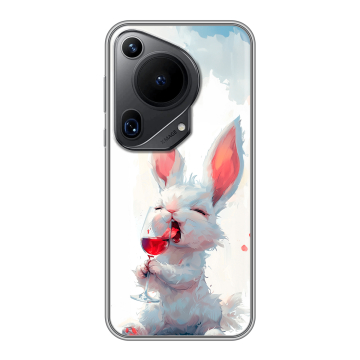 Силиконовый чехол на Huawei Pura 70 Ultra с принтом кролик зайчик