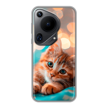Силиконовый чехол на Huawei Pura 70 Ultra с принтом котик
