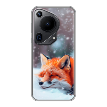 Силиконовый чехол на Huawei Pura 70 Ultra с принтом лиса