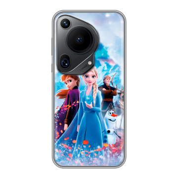 Силиконовый чехол на Huawei Pura 70 Ultra с принтом Холодное сердце Frozen