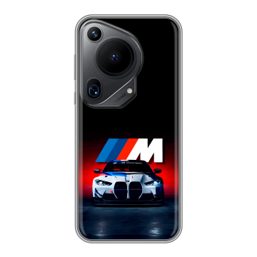 Силиконовый чехол на Huawei Pura 70 Ultra с принтом БМВ BMW