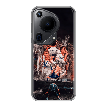 Силиконовый чехол на Huawei Pura 70 Ultra с принтом Реал Роналдо Real Ronaldo