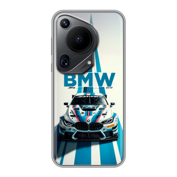 Силиконовый чехол на Huawei Pura 70 Ultra с принтом БМВ BMW