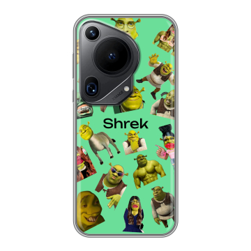 Силиконовый чехол на Huawei Pura 70 Ultra с принтом Шрек Shrek