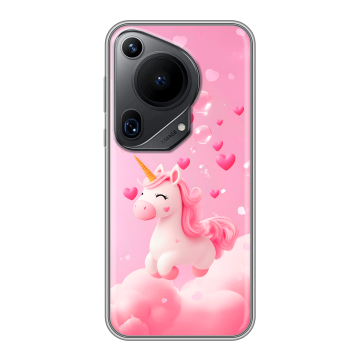 Силиконовый чехол на Huawei Pura 70 Ultra с принтом Единорог