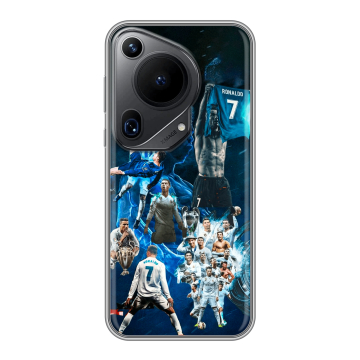 Силиконовый чехол на Huawei Pura 70 Ultra с принтом Реал Роналдо