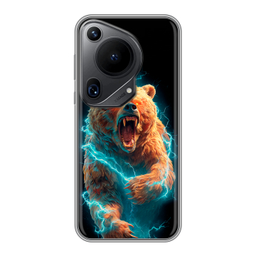 Силиконовый чехол на Huawei Pura 70 Ultra с принтом Медведь