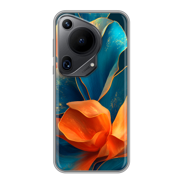 Силиконовый чехол на Huawei Pura 70 Ultra с принтом Цветы