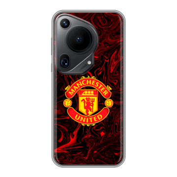 Силиконовый чехол на Huawei Pura 70 Ultra с принтом Manchester United