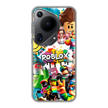 Силиконовый чехол на Huawei Pura 70 Ultra с принтом Roblox Роблокс
