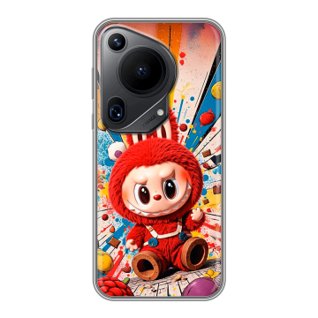 Силиконовый чехол на Huawei Pura 70 Ultra с принтом Labubu Лабубу