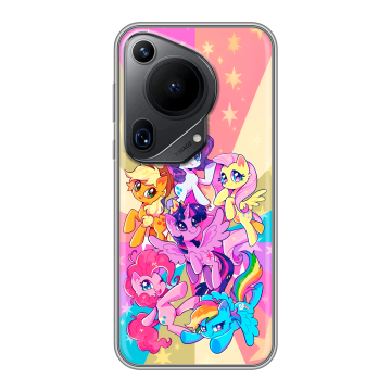 Силиконовый чехол на Huawei Pura 70 Ultra с принтом My little pony Дружба чудо
