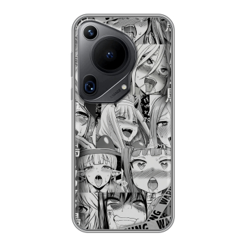 Силиконовый чехол на Huawei Pura 70 Ultra с принтом Ahegao Ахегао Аниме