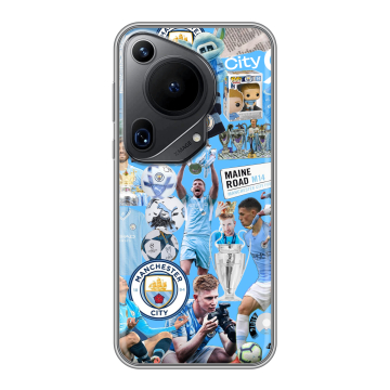 Силиконовый чехол на Huawei Pura 70 Ultra с принтом Man City Манчестер Сити