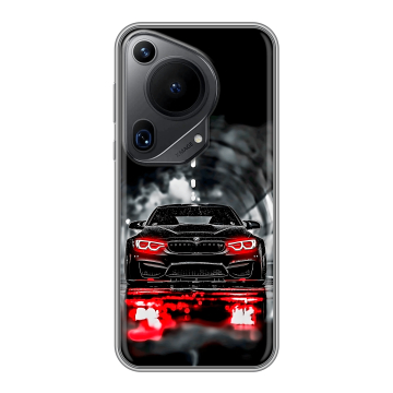 Силиконовый чехол на Huawei Pura 70 Ultra с принтом BMW БМВ