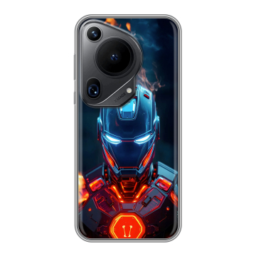 Силиконовый чехол на Huawei Pura 70 Ultra с принтом IronMan Железный человек