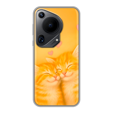 Силиконовый чехол на Huawei Pura 70 Ultra с принтом Милые котята