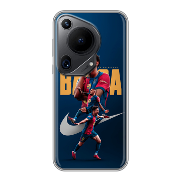 Силиконовый чехол на Huawei Pura 70 Ultra с принтом Барселона Barca Yamal 