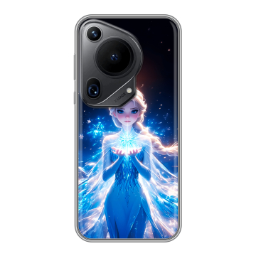 Силиконовый чехол на Huawei Pura 70 Ultra с принтом Холодное сердце Frozen