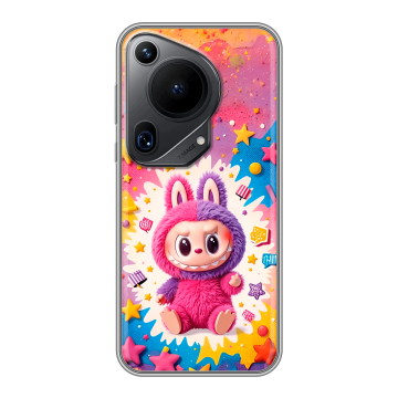 Силиконовый чехол на Huawei Pura 70 Ultra с принтом Labubu Лабубу